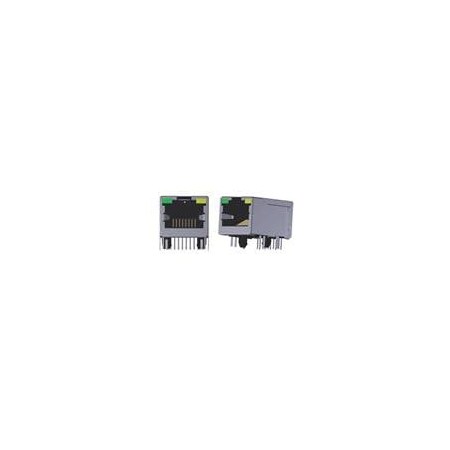 Abracon Modular Connectors / Ethernet Connectors Rj45 Jack W/Mag 1X1 1000Base-T ARJM11D7-809-AB-EW2